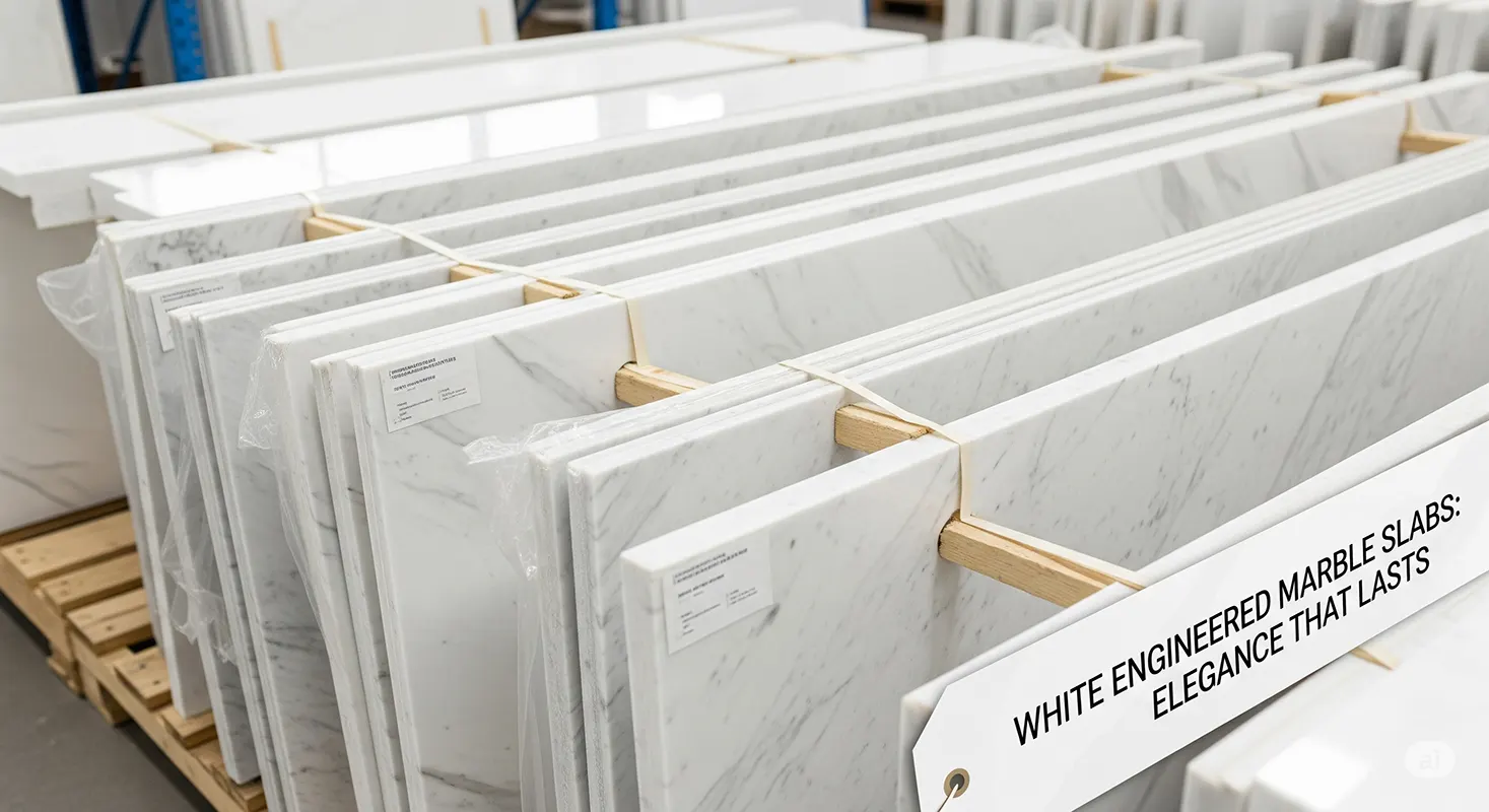 White Engineered Marble Slabs: Elegance That Lasts